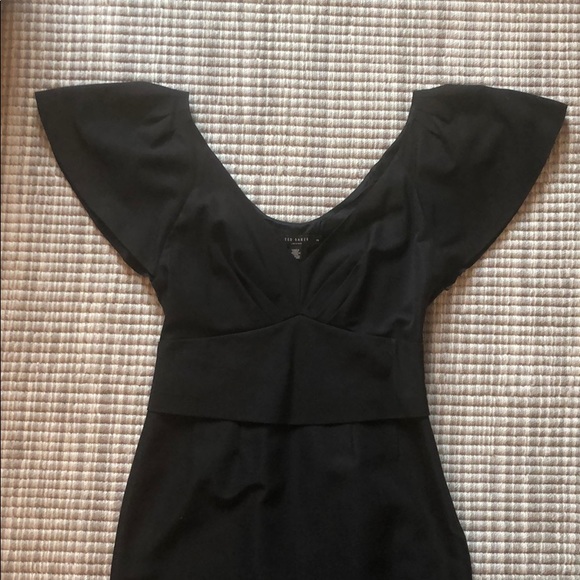 Ted Baker London black Midi dress size 2 - Picture 4 of 4